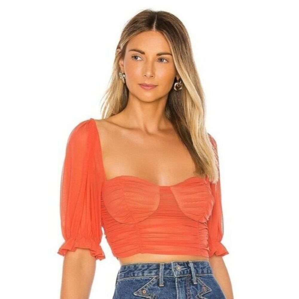 Lovers and Friends Penny Top - Coral Red